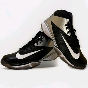 New Nike Vapor Pro 3/4 Nubby Turf Football Shoes Mens Size-11 Silver Black